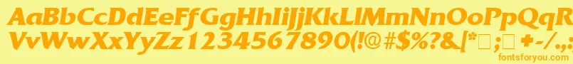 AnticlaireDisplaySsiItalic Font – Orange Fonts on Yellow Background