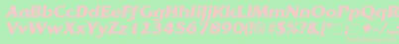 AnticlaireDisplaySsiItalic-fontti – vaaleanpunaiset fontit vihreällä taustalla