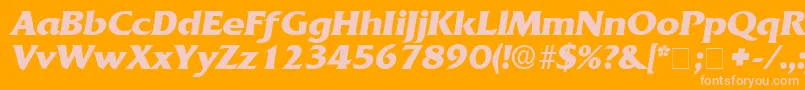AnticlaireDisplaySsiItalic Font – Pink Fonts on Orange Background