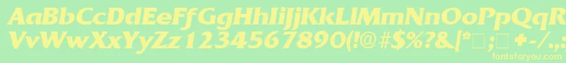 AnticlaireDisplaySsiItalic Font – Yellow Fonts on Green Background