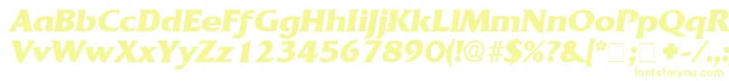 AnticlaireDisplaySsiItalic Font – Yellow Fonts on White Background