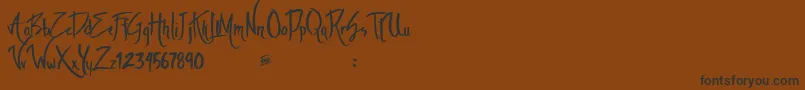 Theambiencedemo Font – Black Fonts on Brown Background