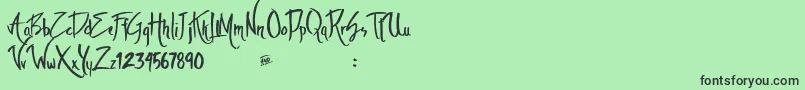 Theambiencedemo Font – Black Fonts on Green Background