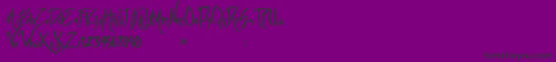 Theambiencedemo Font – Black Fonts on Purple Background