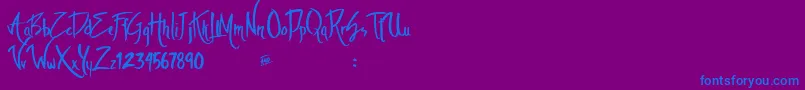 Theambiencedemo Font – Blue Fonts on Purple Background