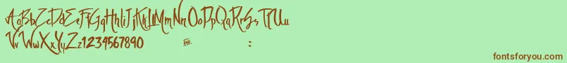 Theambiencedemo Font – Brown Fonts on Green Background