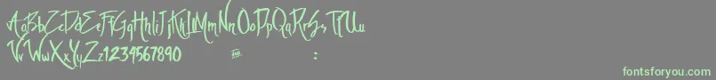 Theambiencedemo Font – Green Fonts on Gray Background