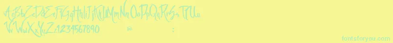Theambiencedemo Font – Green Fonts on Yellow Background