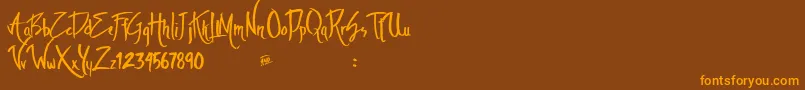 Theambiencedemo Font – Orange Fonts on Brown Background