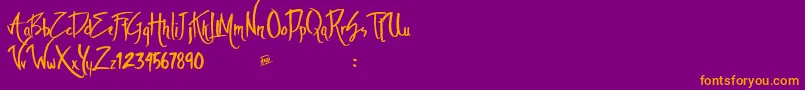 Theambiencedemo Font – Orange Fonts on Purple Background