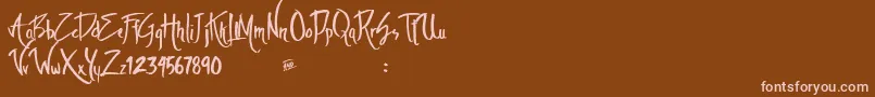 Theambiencedemo Font – Pink Fonts on Brown Background
