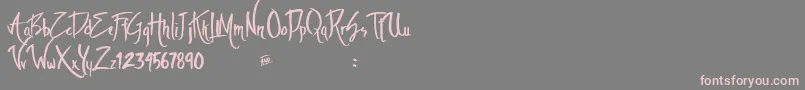 Theambiencedemo Font – Pink Fonts on Gray Background