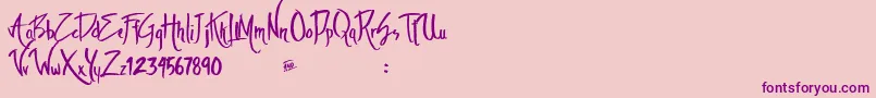 Theambiencedemo Font – Purple Fonts on Pink Background