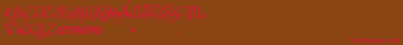 Theambiencedemo Font – Red Fonts on Brown Background
