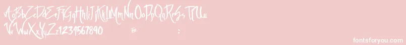 Theambiencedemo Font – White Fonts on Pink Background