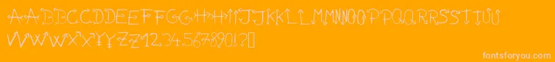 Nonamefont Font – Pink Fonts on Orange Background