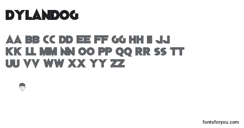 A fonte DylanDog – alfabeto, números, caracteres especiais