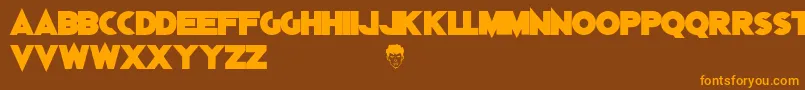 fuente DylanDog – Fuentes Naranjas Sobre Fondo Marrón