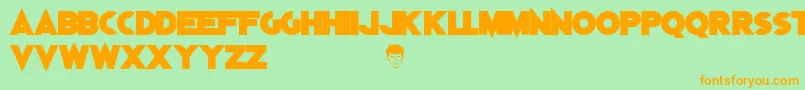 DylanDog Font – Orange Fonts on Green Background