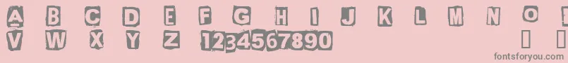 CfgreencornRegular-Schriftart – Graue Schriften auf rosa Hintergrund