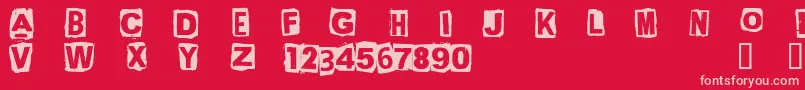 CfgreencornRegular Font – Pink Fonts on Red Background