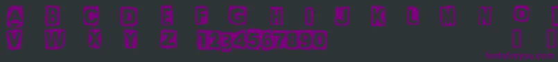 Шрифт CfgreencornRegular – фиолетовые шрифты на чёрном фоне