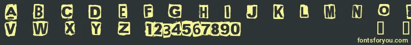 CfgreencornRegular Font – Yellow Fonts on Black Background