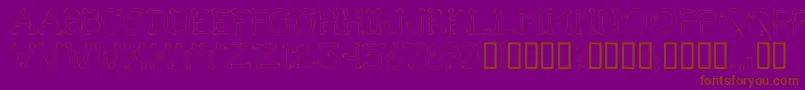 GetAGripNovelty Font – Brown Fonts on Purple Background