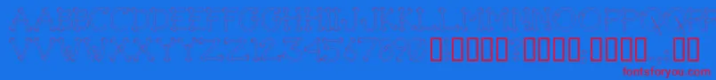 GetAGripNovelty Font – Red Fonts on Blue Background