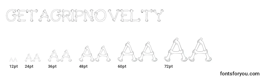 GetAGripNovelty Font Sizes