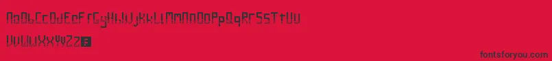GileLuNdro-Schriftart – Schwarze Schriften auf rotem Hintergrund