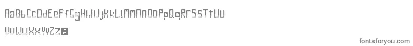 GileLuNdro-fontti – harmaat kirjasimet valkoisella taustalla