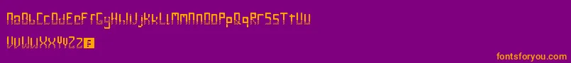 GileLuNdro-fontti – oranssit fontit violetilla taustalla