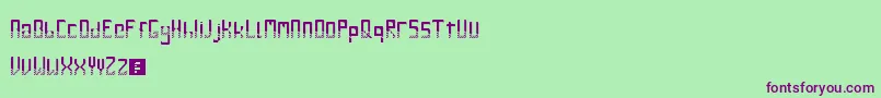 GileLuNdro Font – Purple Fonts on Green Background