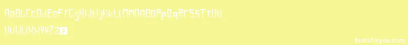 GileLuNdro Font – White Fonts on Yellow Background