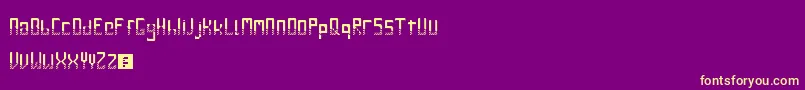Czcionka GileLuNdro – żółte czcionki na fioletowym tle