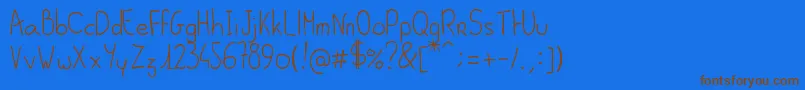 AlSeana Font – Brown Fonts on Blue Background