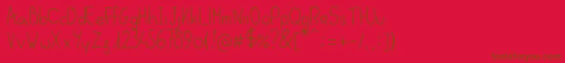 Weitere Informationen zur AlSeana-Schriftart AlSeana-Schriftart – Braune Schriften auf rotem Hintergrund