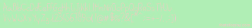 フォントAlSeana – 緑の背景にピンクのフォント