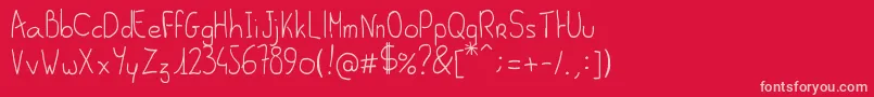 AlSeana Font – Pink Fonts on Red Background