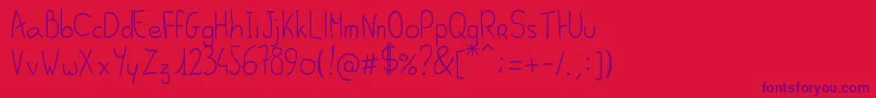 AlSeana Font – Purple Fonts on Red Background