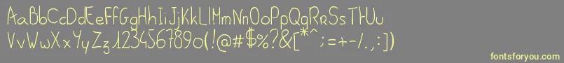 AlSeana-fontti – keltaiset fontit harmaalla taustalla