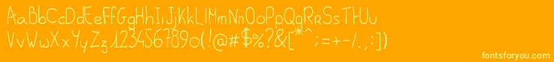 AlSeana Font – Yellow Fonts on Orange Background