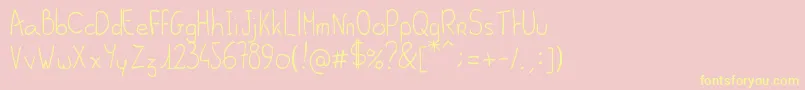 AlSeana Font – Yellow Fonts on Pink Background