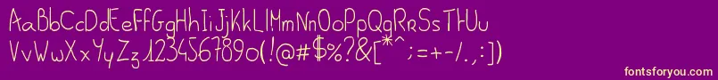 AlSeana Font – Yellow Fonts on Purple Background