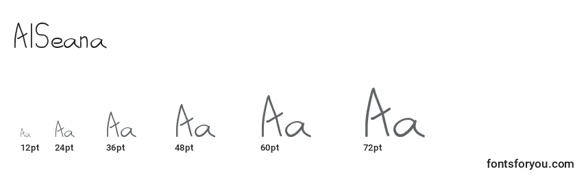 Размеры шрифта AlSeana