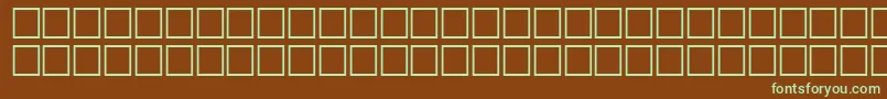 Шрифт OblastitalRegular – зелёные шрифты на коричневом фоне
