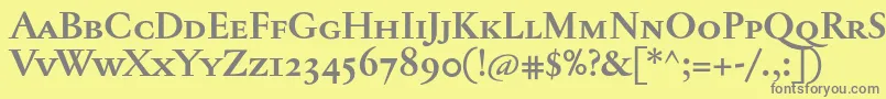 JannontextmedscBold Font – Gray Fonts on Yellow Background