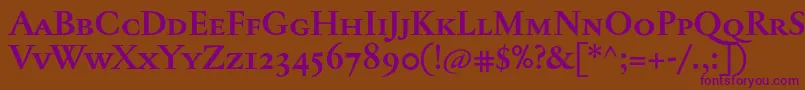 JannontextmedscBold Font – Purple Fonts on Brown Background