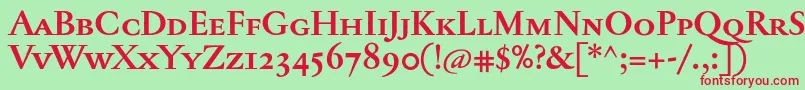 JannontextmedscBold Font – Red Fonts on Green Background